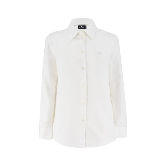 Etro Optical White Blouse With Classic Collar - NWT - Picture 1 of 3